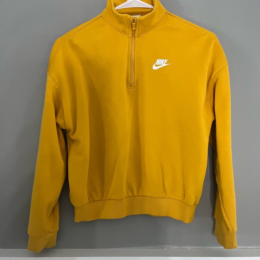 Kids mustard yellow zip-up sweatshirt
